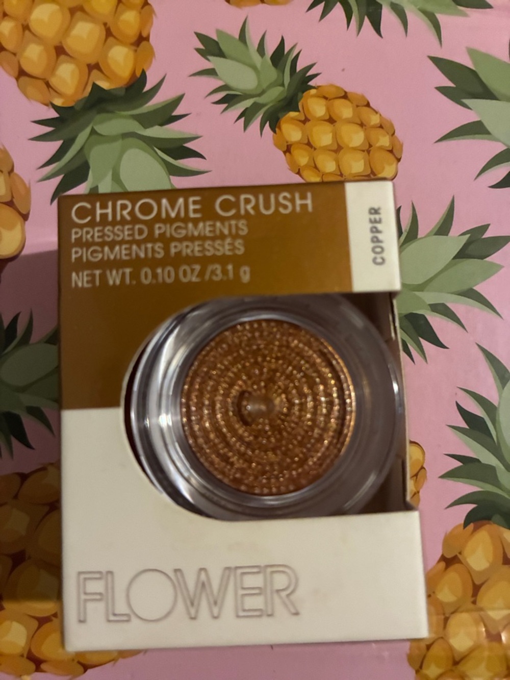 Flower Chrome Crush Pressed Pigment — Copper Metallic